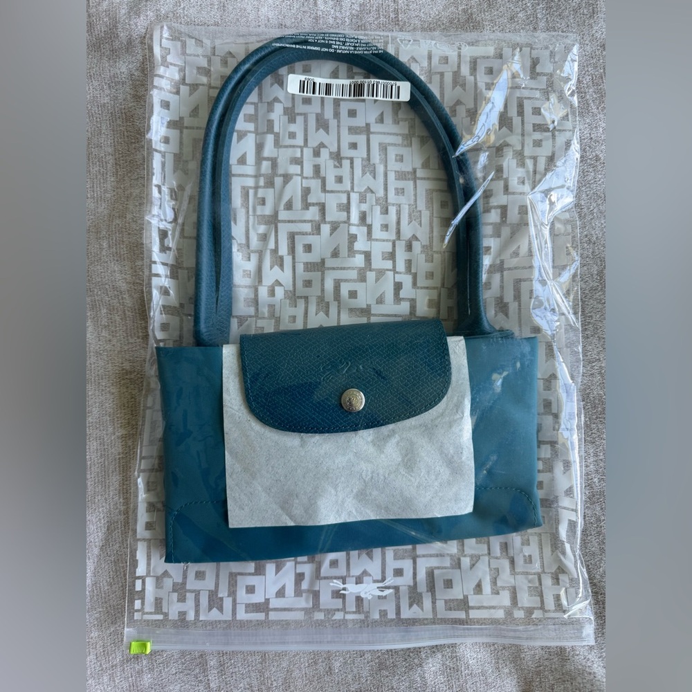 Longchamp Le Pliage Green Medium Tote - Peacock